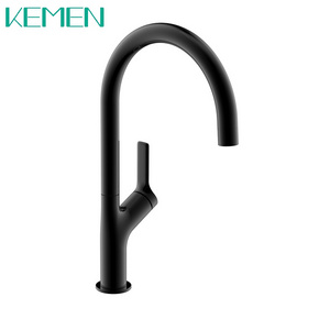 304 stainless steel kitchen faucet matte brushed black color 360 rotating faucet cold and hot 316 kitchen mixer