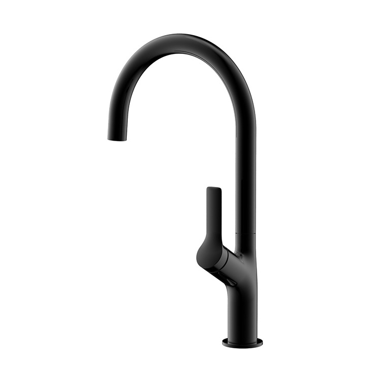 304 stainless steel kitchen faucet matte brushed black color 360 rotating faucet cold and hot 316 kitchen mixer