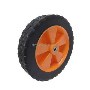 Factory direct sale outdoor camper casters 7 inch solid rubber wheels trolley wheels fishing tackle box wheels