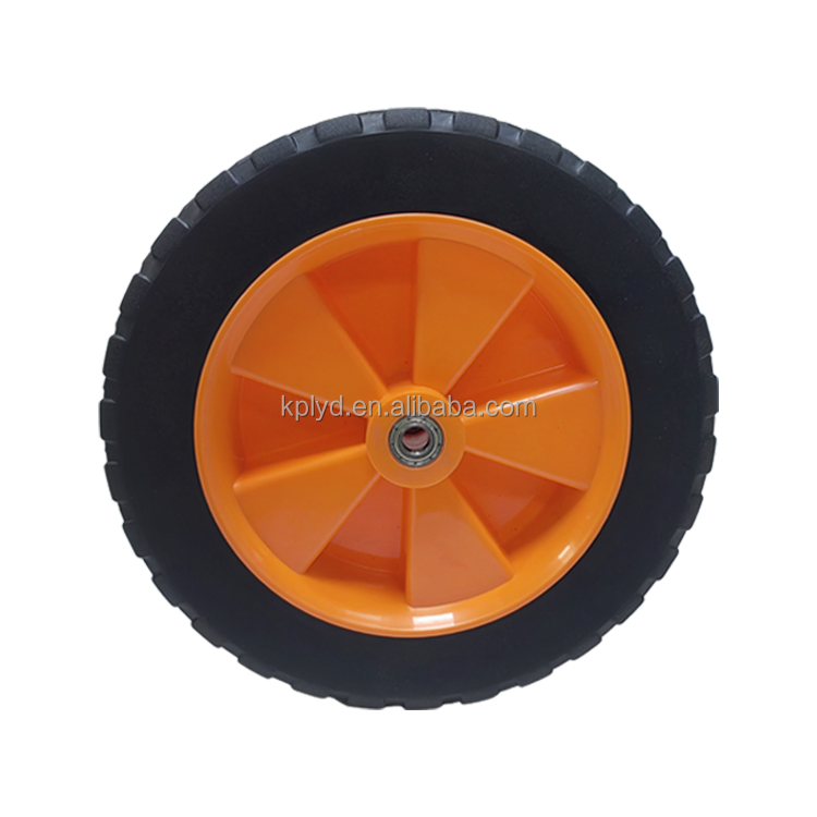 Factory direct sale outdoor camper casters 7 inch solid rubber wheels trolley wheels fishing tackle box wheels