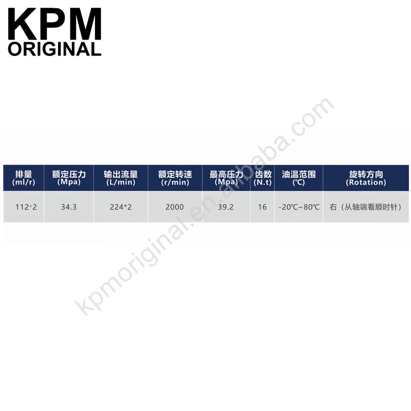 KPM Original high pressure K3V112DT hydraulic oil mini pump repair kit 9P12-16T PC200-6Hydraulic pump for kubota