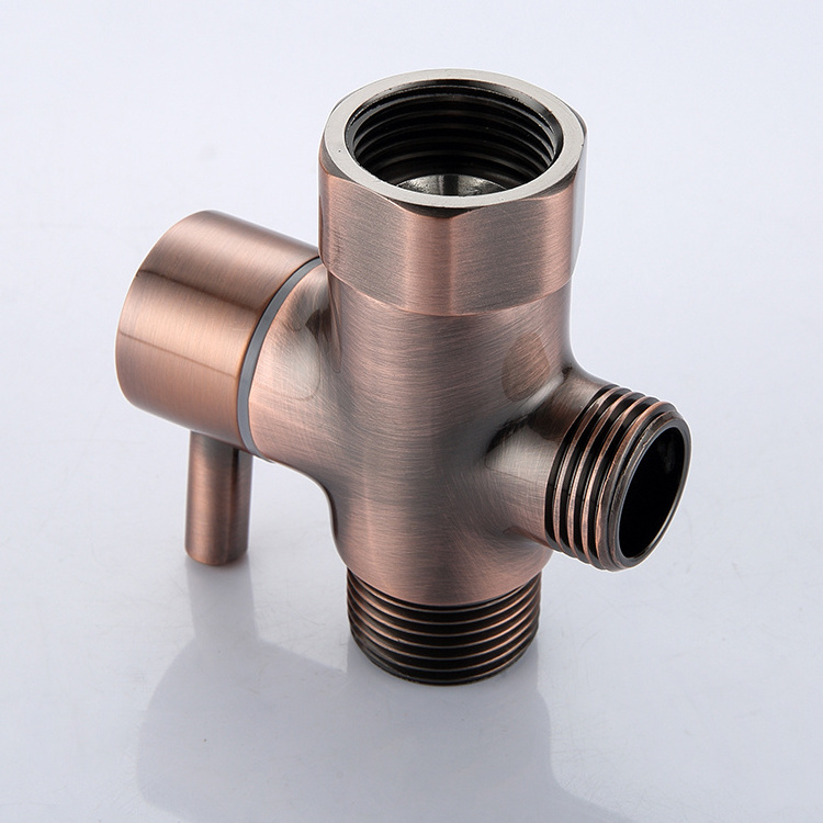 Brass Bidet T Valve 7/8'' Bronze Color Toilet T adapter for Toilet Bidet Sprayer Bathroom Accessories