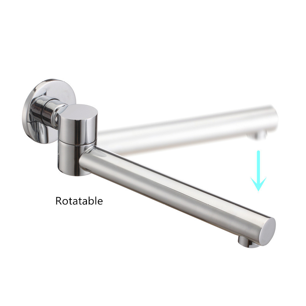 Wholesale Bathroom Wall Mounted Chrome Brass Round Hot Cold Water Faucet Spout