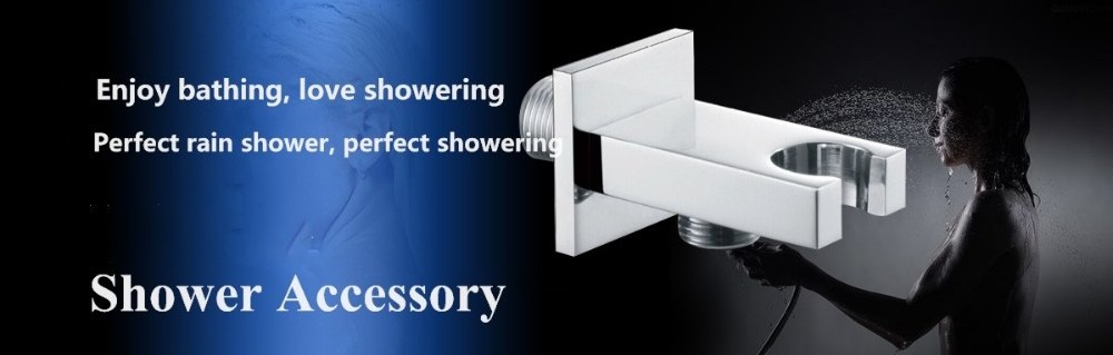 With Hose Connector Chrome Brass Bathroom Accessory Holder Hand Shower Bracket For Head Arm