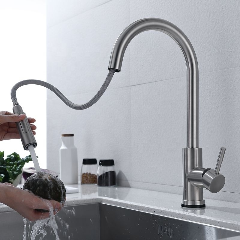 High Quality Smart Kitchen Tap Kitchen Faucet Sensor Touch Kitchen Faucet 360 Degree Rotatable Pull Down Modern Contemporary