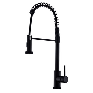 stainless steel matte black pull down kitchen faucet hot and cold adjustable sink tap