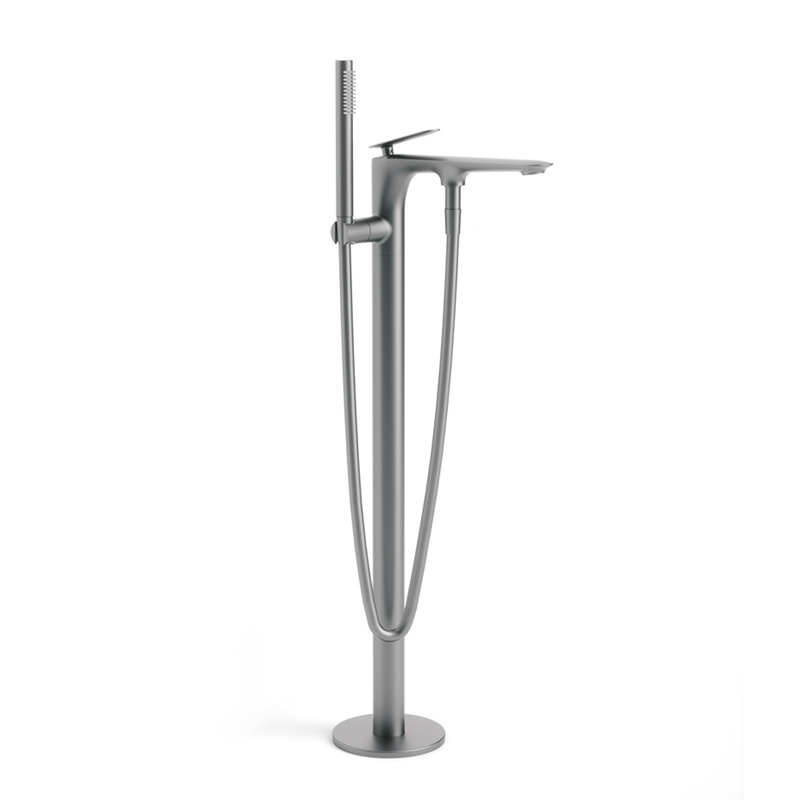 Modern Floor standing Waterfall Bathtub sets  Floor Mount Brass Single Handle Bathroom  bathtub Faucets