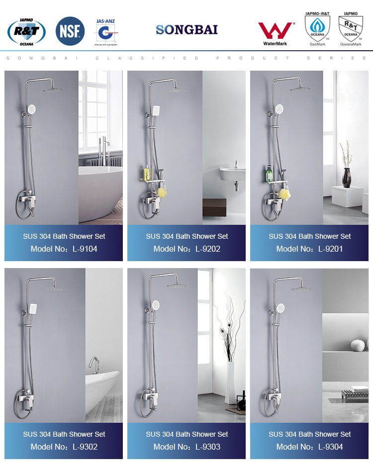 Popular Wall Mounted Bath and Shower Faucets Mixer Shower Faucet Sets Outdoor Bathroom Shower Taps