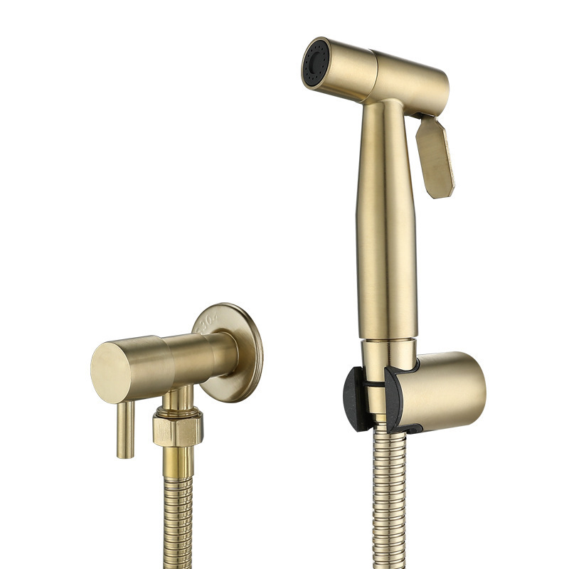 Custom Various Colors Muslim Shattaf Gold 304 Stainless Steel Hand Held Muslim Shower Shattaf Bidet Sprayer Toilet Spray