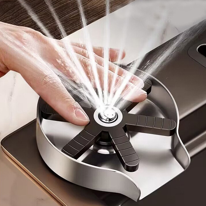 304 Stainless Steel  Kitchen Sink Glass Rinser Automatic High Pressure Cup Washer Automatic Cleaner Accessories