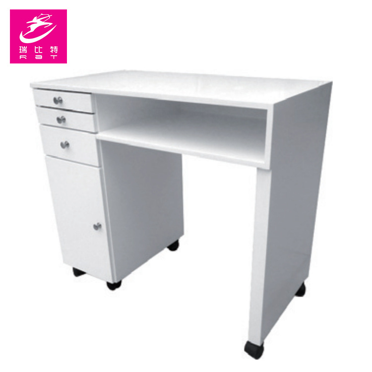 Salon furniture luxury vintage vented white wholesale used modern design cheap nail manicure table for sale