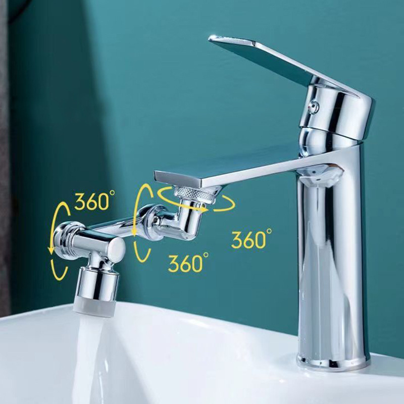 Universal Retractable Faucet Splashproof Swivel Water Saving Brass Faucet Spray Head Wash Basin Tap Extender Adapter