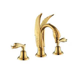 Swan Spout Bathroom Basin Faucet,kitchen Swan Faucet Antique Swan Faucet,swan Basin Tap Swan Shape Basin Faucet Gold Dual Handle