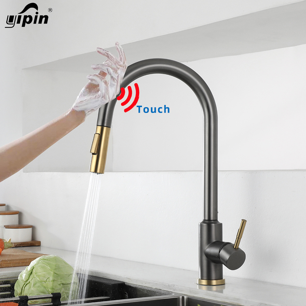 Sprayer Sense Kitchen Faucets with Sensor Touch Control Faucet Robehen Sink Mixer Tap Dresses Manufvestidos04 Ss Pull Down Yipin