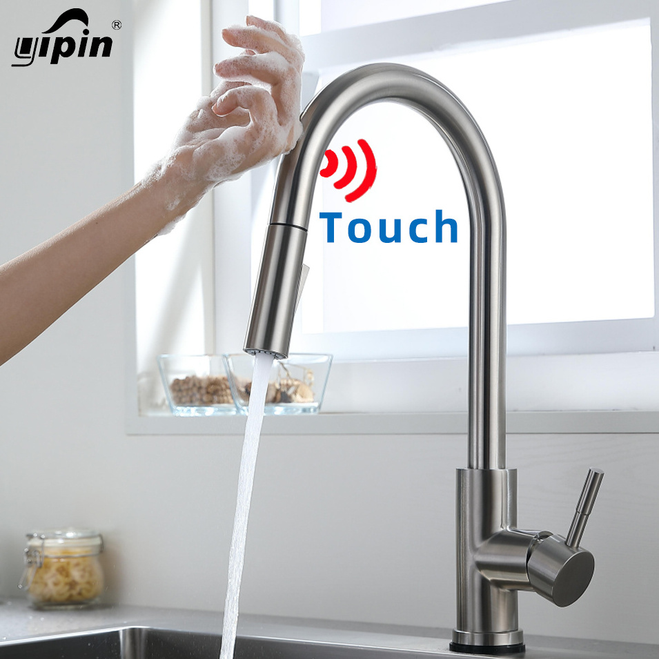 Sprayer Sense Kitchen Faucets with Sensor Touch Control Faucet Robehen Sink Mixer Tap Dresses Manufvestidos04 Ss Pull Down Yipin