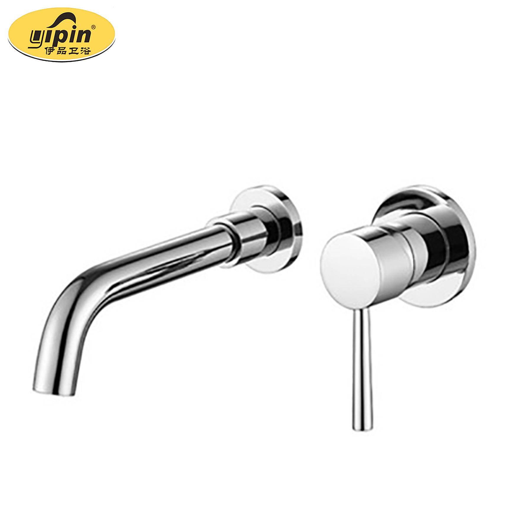 Chrome Brushed Water Tap Hot Cold Mixer Hidden in Wall Mounted Concealed Basin Faucets High Quality One Handle Gold Black Modern