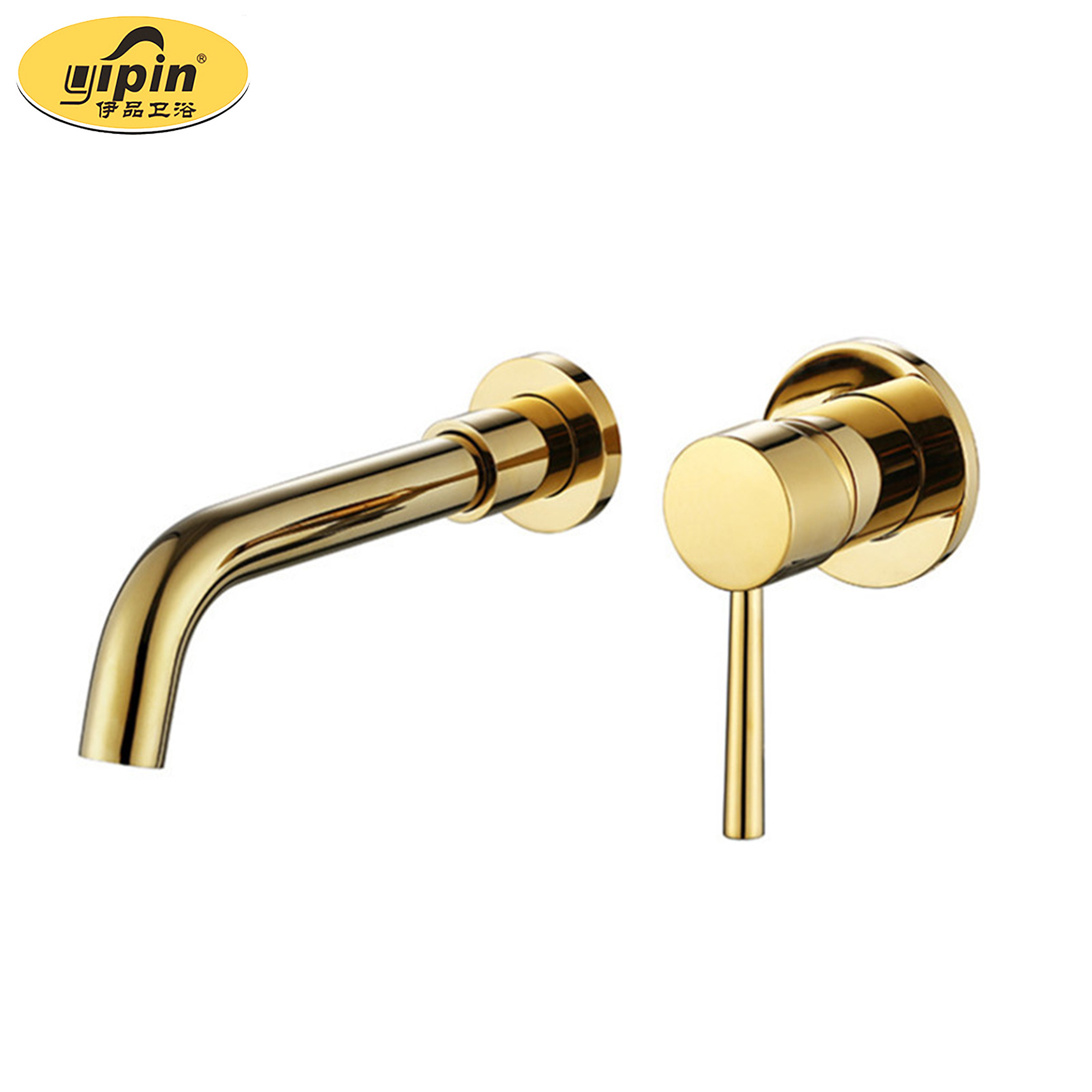 Chrome Brushed Water Tap Hot Cold Mixer Hidden in Wall Mounted Concealed Basin Faucets High Quality One Handle Gold Black Modern