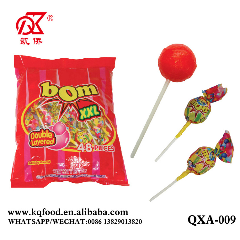 28g Fruity Twist Bubble Gum Big Bom lollipop