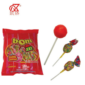 28g Fruity Twist Bubble Gum Big Bom lollipop