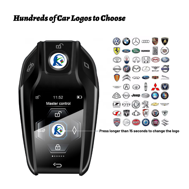 Carqseng Modified SmartKey Remote Touch Screen LCD Key Keyless Go With 1000mAh battery capacity