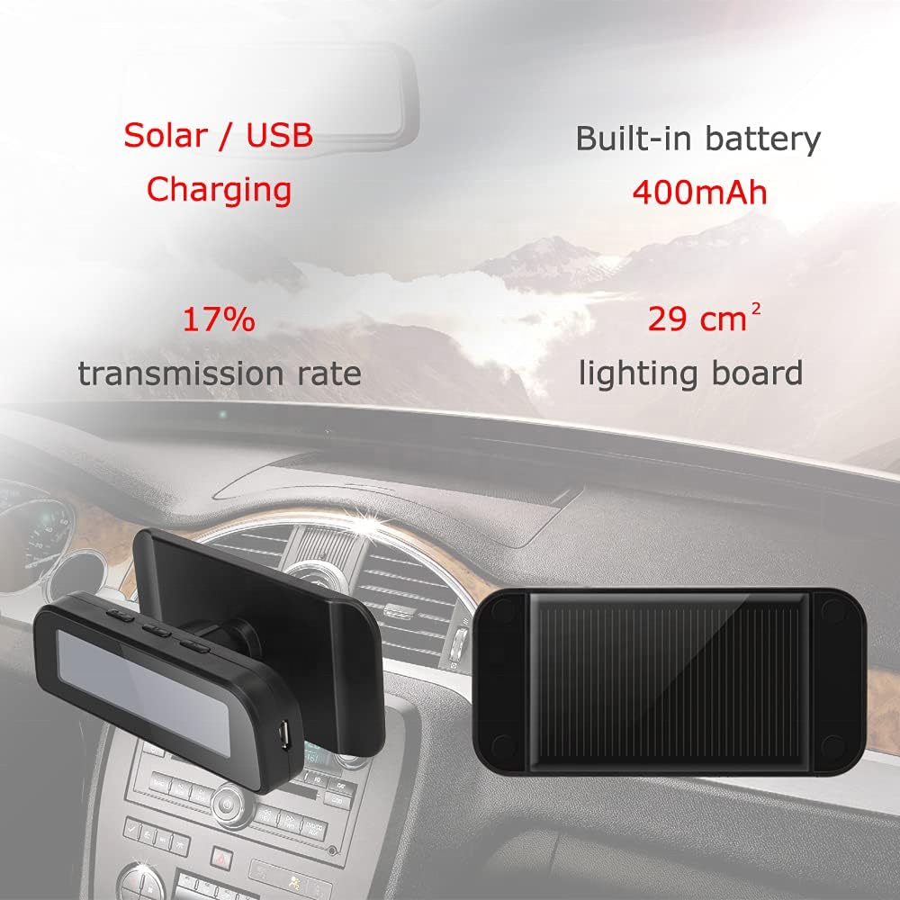 Solar Power Wireless Tire Pressure Monitor System Automobile Tire Pressure Monitoring With 4 Internal Sensors