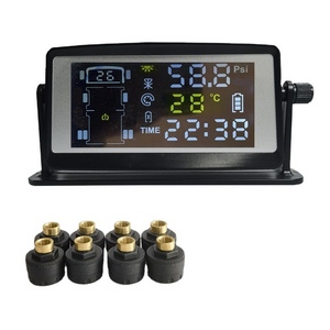 TPMS Solar Wireless Tire Pressure Monitoring System With External Sensor Solar TPMS for Truck