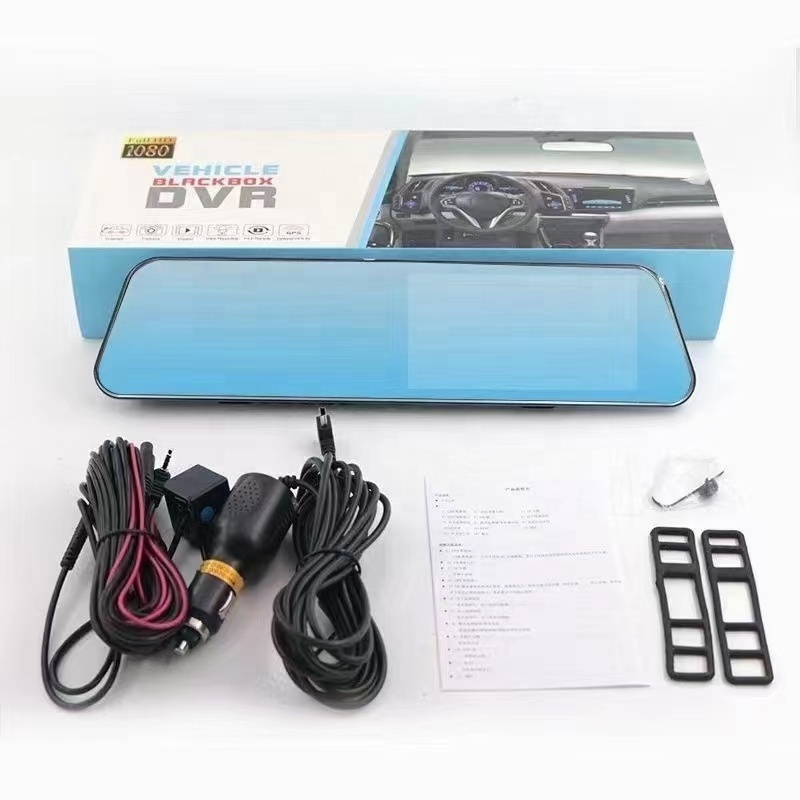 Factory 4.3 Inch Car DVR Full HD DVR mirror dash cam car front and rear camera multimedia 1080P HD driving Car DVR