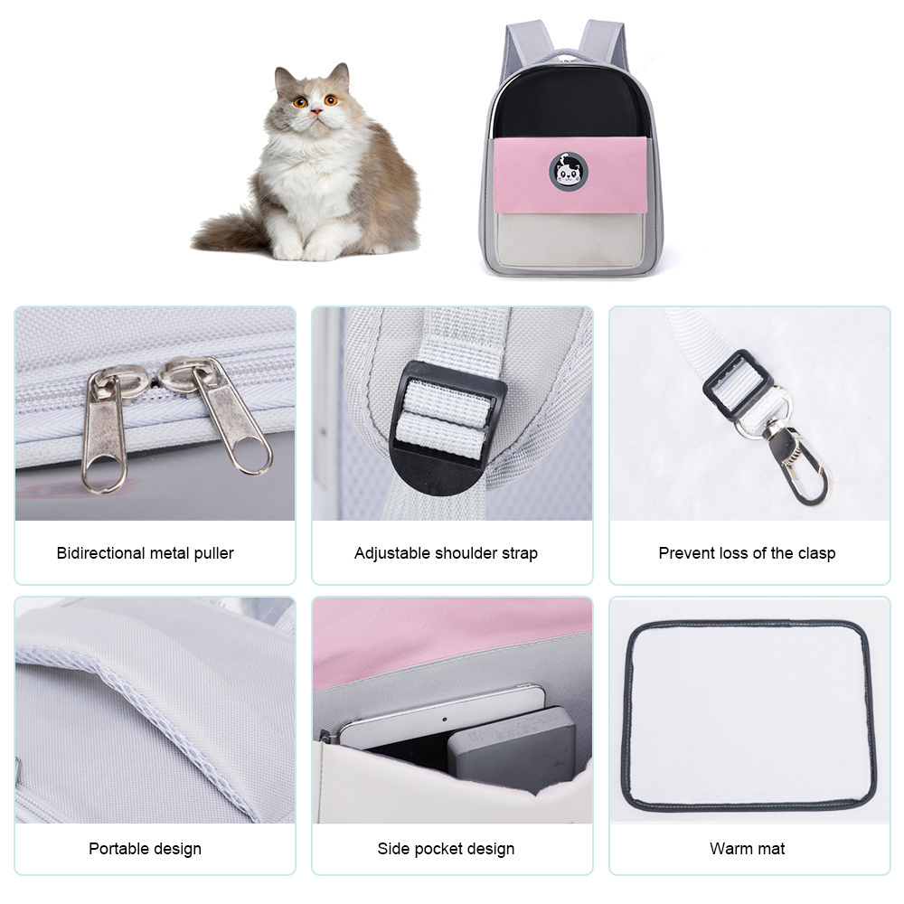 popular cat bag pet backpack go out portable clear space capsule pet bag go out cat supplies breathable backpack