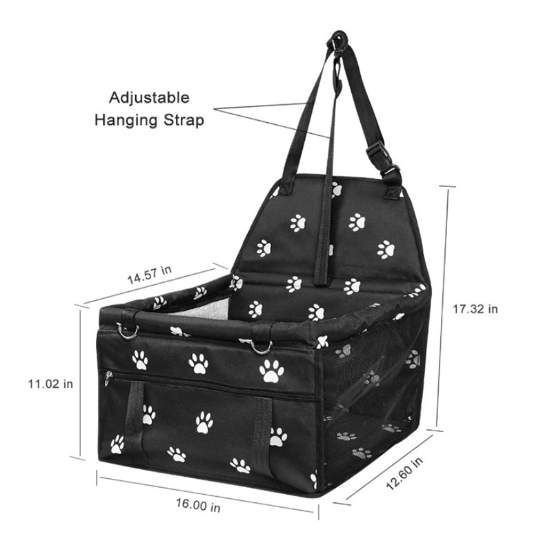 Pet Travel Look Out Car Booster Seat Cat Portable Breathable Bag with Seat Belt Safety Stable Travel Cage Dog Carrier