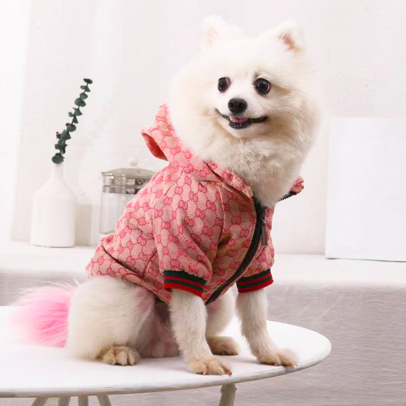 Luxury Fashionable Pet supplies Dogs Clothes dog cute Coat Brands Designer Clothes For Dogs clothes Hooded Zipper Jacket