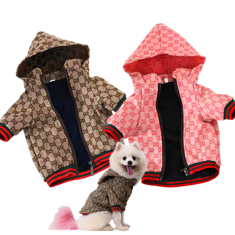 Luxury Fashionable Pet supplies Dogs Clothes dog cute Coat Brands Designer Clothes For Dogs clothes Hooded Zipper Jacket