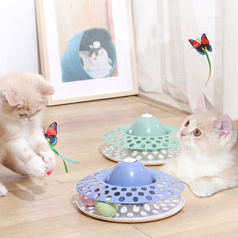 Cat Toys Funny Automatic Electric Rotating Butterfly Interactive Cat Teaser Toys for Cats