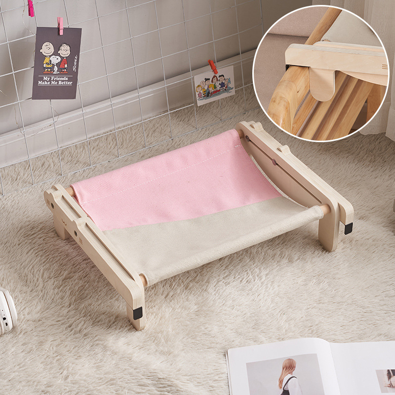 New style wholesale wood pet bed cat hammock pet indoor handing cat bed pet furniture cat window perch hammock