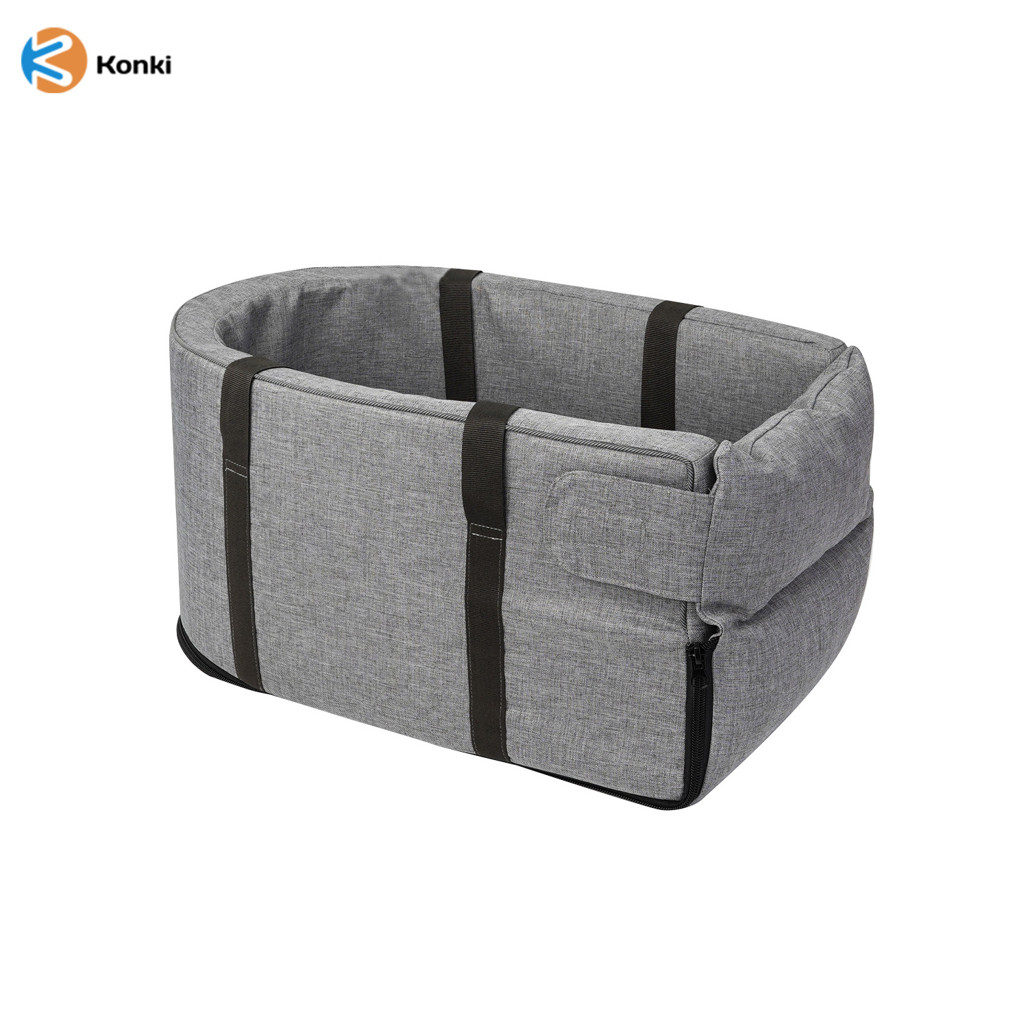 Customize logo waterproof Pet Backseat Cover Portable Travel Small Dog Car Booster Armrest Middle Center Console Seat with Belt