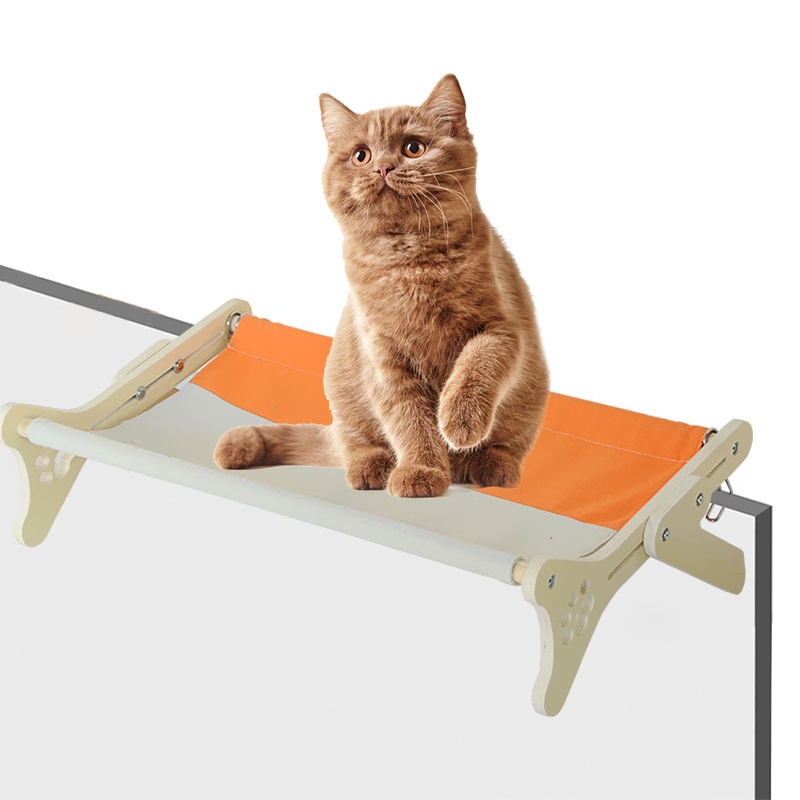 Luxury design pet indoor hanging bed window hammock and floor Safety Cat Window Perch Pet Cat Hammock Window Mounted Cat Beds