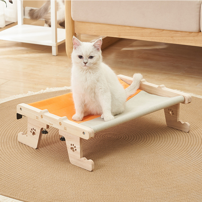 Comfortable cat hanging bed hammock perch wooden cat bed hammock window  cat hanging bed for indoor