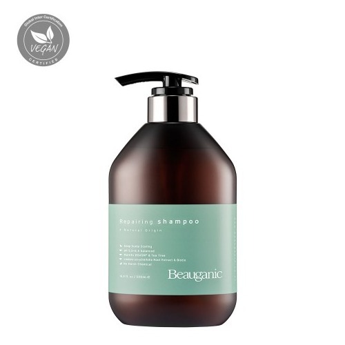 Beauganic repairing shampoo 500ml OEM ODM  soothing the scalp Improved oiliness reduced keratin shampoo