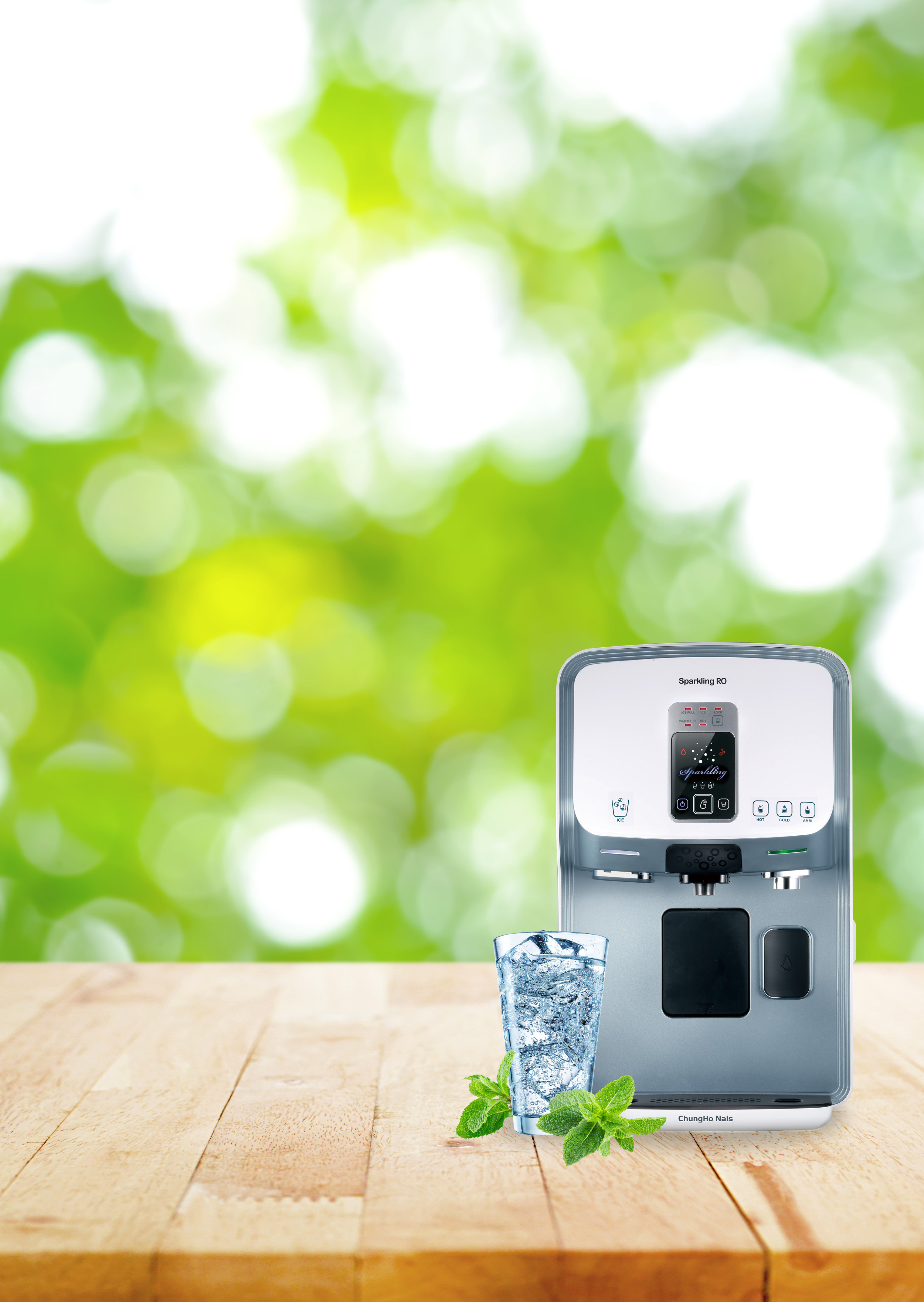 SPARKLING RO Reverse Osmosis + UV, Ice Countertop Water Dispenser, Purifier, Cooler with Carbonated, Hot, Cold and Ambient Water