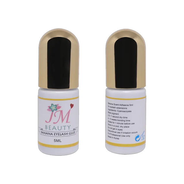 New Best Selling In Korea High Quality and Hot Selling Banana Scent Eyelash Extension Glue 5G Strong Adhesive Professional Use