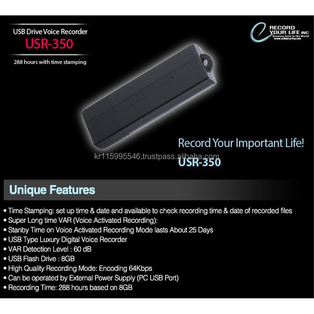 Superior Quality Flat USB Memory Stick USR-350 8GB Ultra Small Size Evidence Collection and Content Storage Function