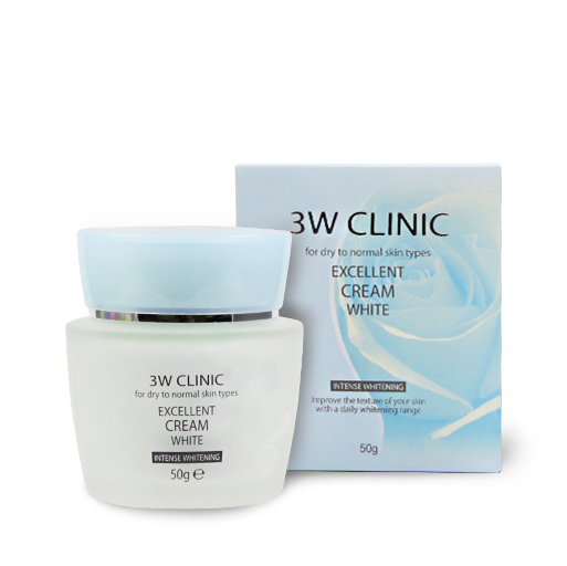 Korea cosmetic 3W CLINIC Excellent White Cream whitening Brightening lightening facial care K-beauty