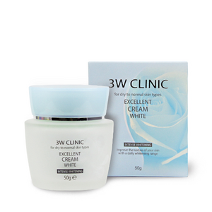 Korea cosmetic 3W CLINIC Excellent White Cream whitening Brightening lightening facial care K-beauty