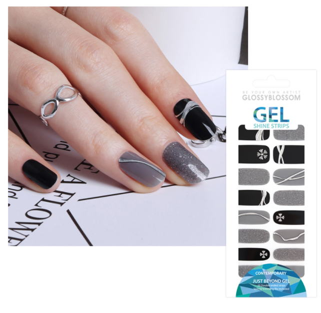 Vintage Chrome (45936) Korean High Quality Nail Wrap Patch Self Adhesive nail art stickers Sets K-beauty made in korea