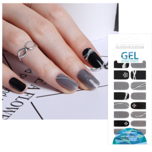 Vintage Chrome (45936) Korean High Quality Nail Wrap Patch Self Adhesive nail art stickers Sets K-beauty made in korea