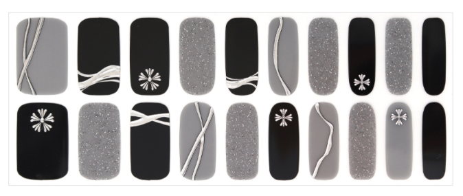 Vintage Chrome (45936) Korean High Quality Nail Wrap Patch Self Adhesive nail art stickers Sets K-beauty made in korea