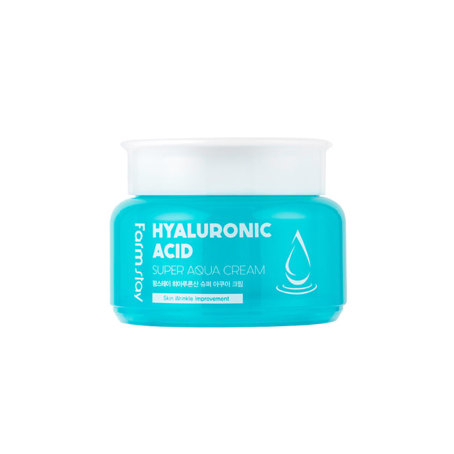 FARMSTAY HYALURONIC ACID SUPER AQUA CREAM - CPNP made in Korean Cosmetic -natural ingredients moisturizing Anti-aging Nourishing