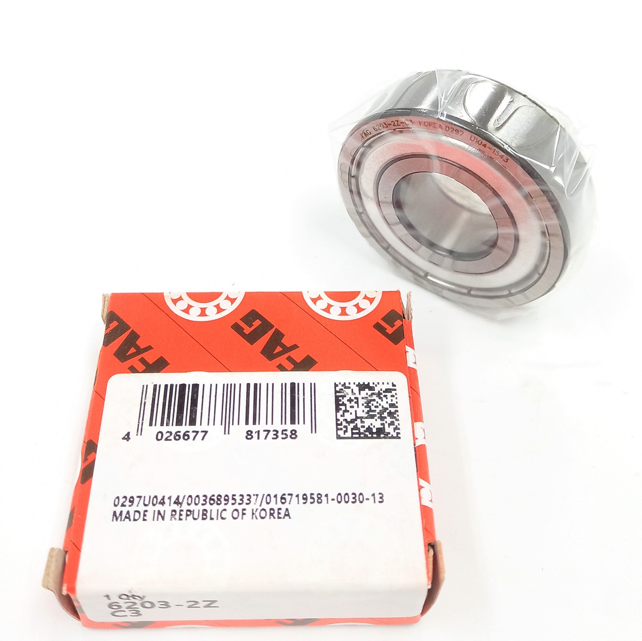 ORIGINAL FAG MADE IN KOREA DEEP GROOVE BALL BEARING 6201 6202 6203 6204 6205 6206 6207 6208 6209 6210 6211 6212