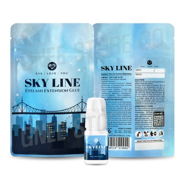 New Product SKY LINE Glue 5ml Original Korea Eyelash Extensions Glue Adhesive Bond 0.5s Fast Drying Long Lasting Sky Line Glue