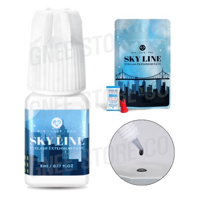 New Product SKY LINE Glue 5ml Original Korea Eyelash Extensions Glue Adhesive Bond 0.5s Fast Drying Long Lasting Sky Line Glue