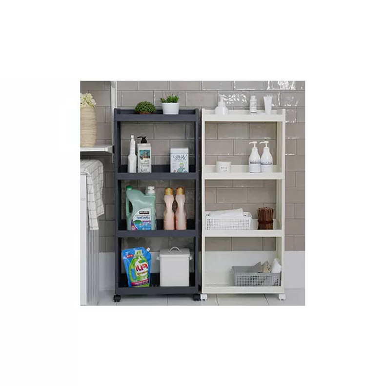 Non-Folding Kitchen Vertical Shelving Unit Shelf Metal Storage Folding Cutlery Rack with Wheels 3 Tier Mobile Shelf